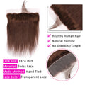 HairUGo Brazilian #4 Body Wave 13x4 Lace Frontal 13X4 Human Hair Lace Front Remy Brown Lace Frontal With Baby Hair Transparent