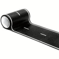 Cartoon Style Reusable Road Stickers, Black Polyurethane Road Tape, Suitable for Party Racing Decoration
