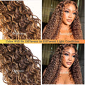 Highlight Water Wave Bundles P4/27 Honey Blonde Water Wave Human Hair Bundles 1/ 3 / 4 Bundles 30 Inch Deep Curly Wet and Wavy