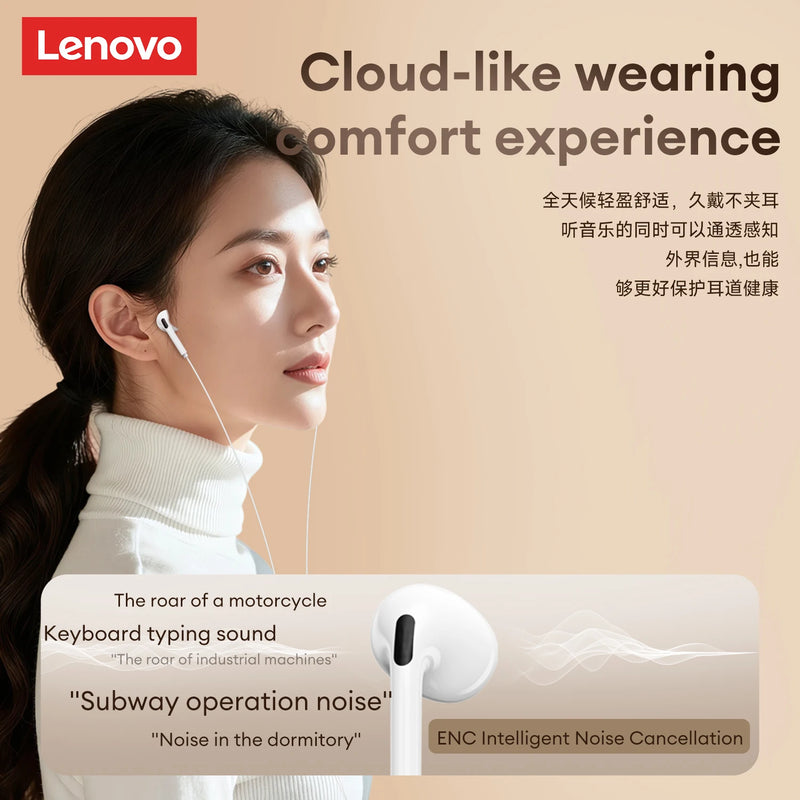 Lenovo YF02 Wired Gaming Headphones 3.5mm/Type-C For Mobile Phones  Computers And More HiFi Sound Music Wired Earphones With Mic