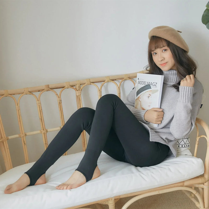 Women's Fleece Tights Warm Insulated Pantyhose Skin Effect Translucent Stockings Sexy Women's Underwear High Elastic Leggings