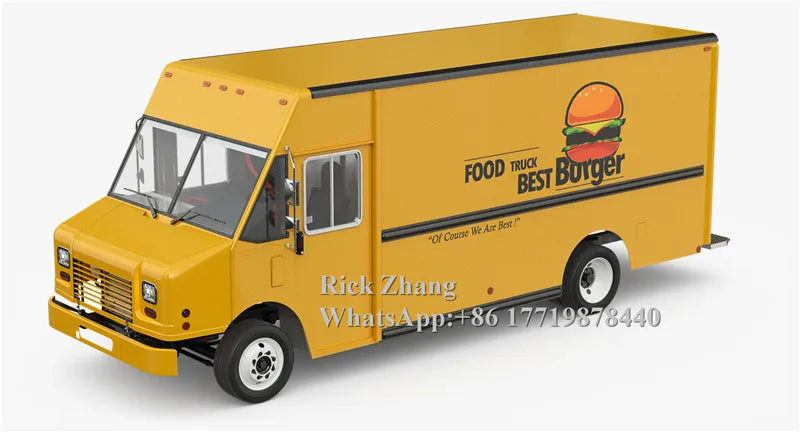 Mobile Food Truck 16.4ft Dining Car Adult Food Trailer For Europe Vendors Hot Dog Ice Cream Food Cart With 5M Length