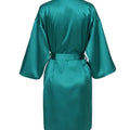 Solid Satin Night Robe, Elegant Half Sleeve V Neck House | SAMAG