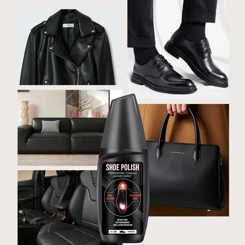 Ultimate Leather Shoe Polish - Pro-Grade Conditioner Restores Mirror-Like Shine | Nourishes, Protects Shoes Boots Bags Jackets