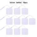 10Pcs 2mm Plug Non-woven Fabric Reusable Self Adhesive Electrode Pads Conductive Gel Pad Body Digital  Massager