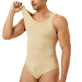 Men's Sleeveless Full Body Shaper Tummy Control Triangle Pants Shapewear Hip Lifting Bodysuit Compression Faja Sexy Wide Strap Underwear