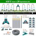 Dual Zone Independent Smart LCD Display Garden Watering Timer Atomization Spray Kit Mist Cooling System Irrigation Controller