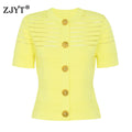 ZJYT Summer Cardigan for Women Knitted Tops Short Sleeve | SAMAG