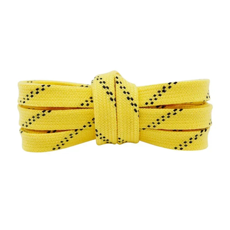 1cm Waxed Ice Hockey Shoelaces Dual Layer Braid 23-70 Inch Halloween Christmas Fall Winter for Roller Derby & Ice Hockey Skates