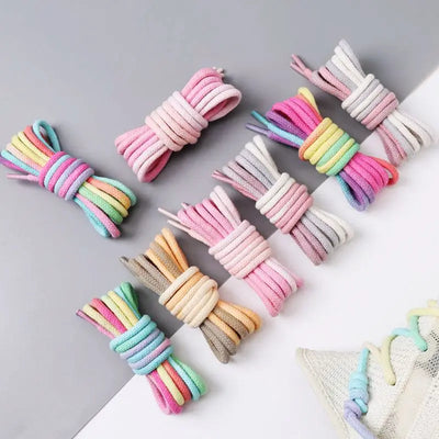 Round Shoelaces Rainbow Cotton Quality Running Sneakers | SAMAG
