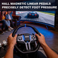 V9 Gen2 Gaming Steering Wheel for PC PS4 Switch with Handbrake Brake Pedal Clutch Gas Pedal