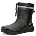 Fashion Outdoor Men's Rain Boots Short Tube Hiking Fishing Water Shoes Anti-slip Chef Work Ankle Boots Waterproof Non-slip Shoes