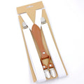 New Fashion Suspenders Men Women Adult Leather Trimmed End Y Back Adjustable Elastic Trouser Braces Strap - Visuel 12 | SAMAG