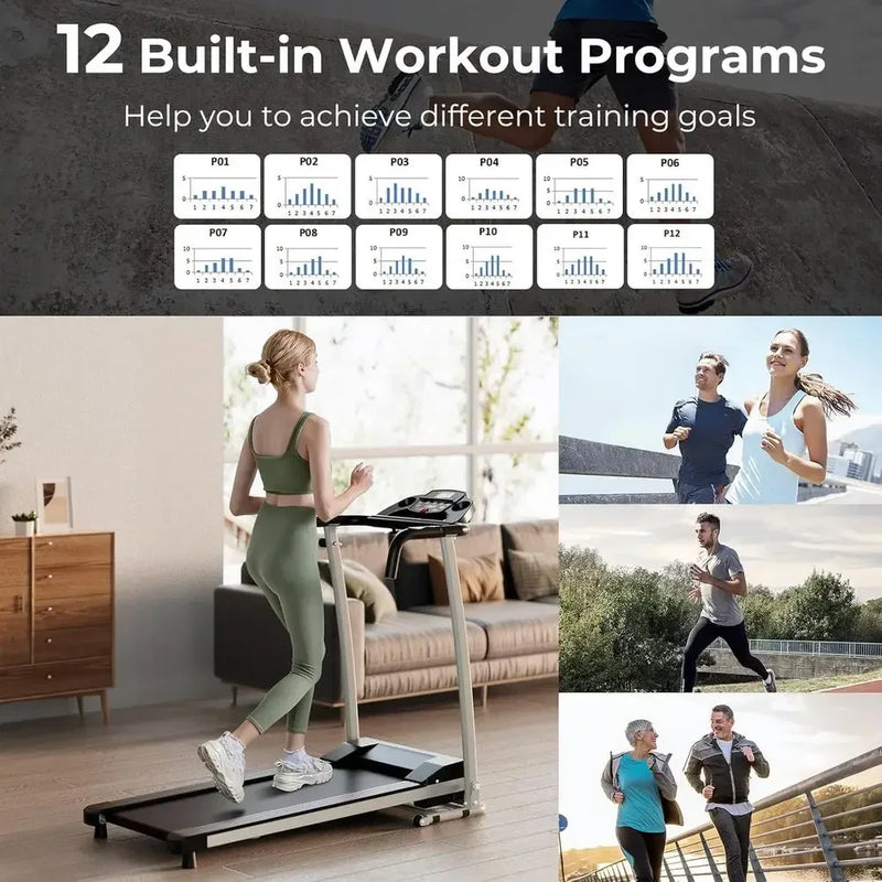 Space - Saving, Easy Assembly Folding Treadmill with 12 - View 3 | SAMAG