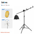 Selens New Collapsible Reflector Holder Boom Arm Grip Light Stand Tripod Photo Studio Kits Softbox Photography Accessories 삼각대
