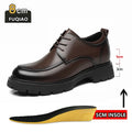 Invisible Comfortable Heightened Shoes for Men 3/6/8CM Thick Platform Genuine Leather Man Dress Shoes Casual Elevator Derby Shoe