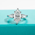 AnuJewel 4cttw Marquise Cut D Color Moissanite Diamond Engagement 925 Sterling Silver Rings For Women Jewelry Wholesale