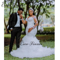 Customized Africa Luxury Mermaid Wedding Dress For Women - View 6 | SAMAG