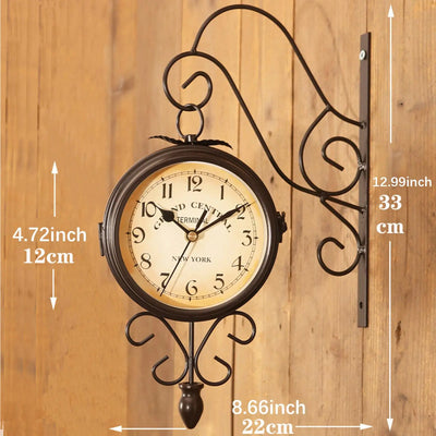 Double Side Wall Clock 4.72 inch 360 Degree Rotate | SAMAG
