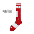 Fashion White Black Yellow Blue Pink Color Socks Sexy Men Sports Long Tube Football Streetwear Socks Comfortable Socks