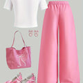 Girls' Casual Long Pants Set, Youth Letter-Print | SAMAG