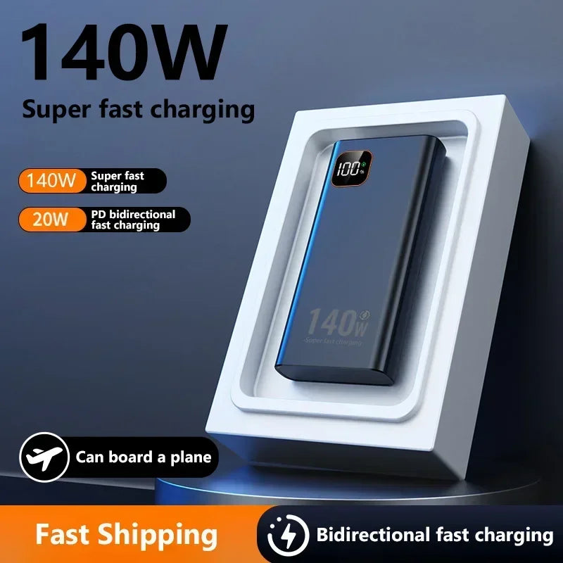 Lenovo 140W PowerBank 500000mAh High Capacity Super Fast Charging Portable Battery CCC Charger for iPhone 12-17 Samsung  2026