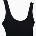 Women's Skinny Ribbed Bodysuits O Neck Straps Snap-Button Sexy Fashion Female Playsuits Comfortable Stretchy Clothing