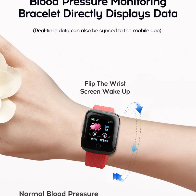 116plus Smart Watch Men and Women Full Touch Screen Sport Fitness Watch Man IP67 Waterproof Bluetooth For Ios Android Smartwatch