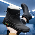 Winter Men's Rain Shoes Waterproof Rubber Boots Non-slip Fishing Rubber Galoshes Winter Warm Cotton Rain Boots Резиновые Сапоги