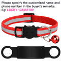 Customized Pet Collar Reflective Cat Collars Free Engraved Puppy Kitten Pet ID Nameplate Necklace With Bell Anti-lost For Cats