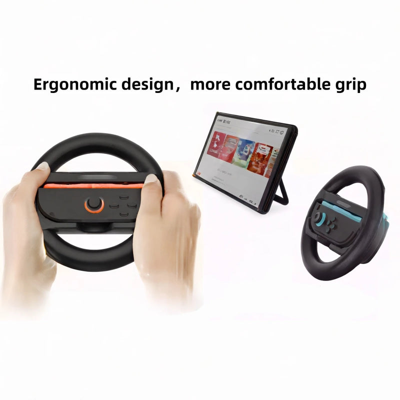 2PCS Game Steering Wheel Controller Handle Holder For Nintendo N-Switch Portable Game Console Controller Gamepad Accessories