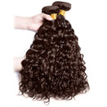 4 Chocolate Brown Water Wave Bundles Ombre Colored Deep Curly Raw Human Hair Bundles Deal Hair Extension Hair Weave Double Weft