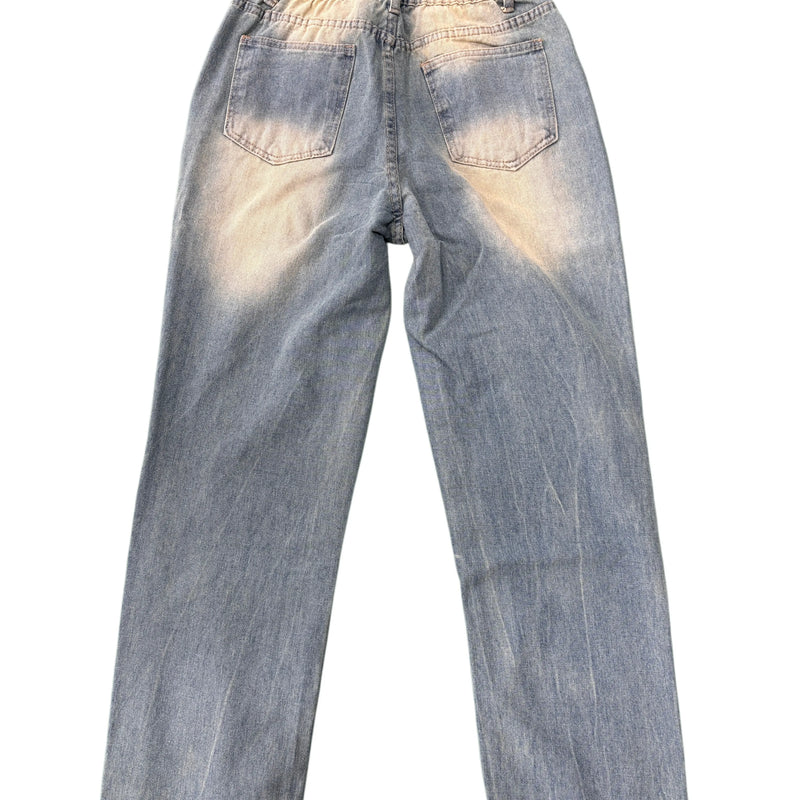 【HME】Men's jeans Street‑Style Distressed Denim Pants | SAMAG