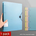 4-Hole A4 Paper Punch Binder Loose Leaf File Folder with Insert Pages Coil Binding Ring Binder for Home Office School Documents