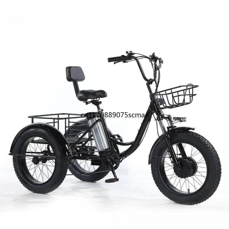 20-Inch spot pedal electric power fat tire tricycle Russia hot-selling snow rough tire leisure and entertainment