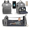 Folding mommy bag lightweight portable folding crib bed large-capacity baby backpack female mommy outting bag mummy bag