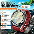 2026 Offline Map New Smart Watch 3ATM Waterproof GPS Navigation Compass Altimeter Flashlight Men 170+ Sports Bracelet Men Women