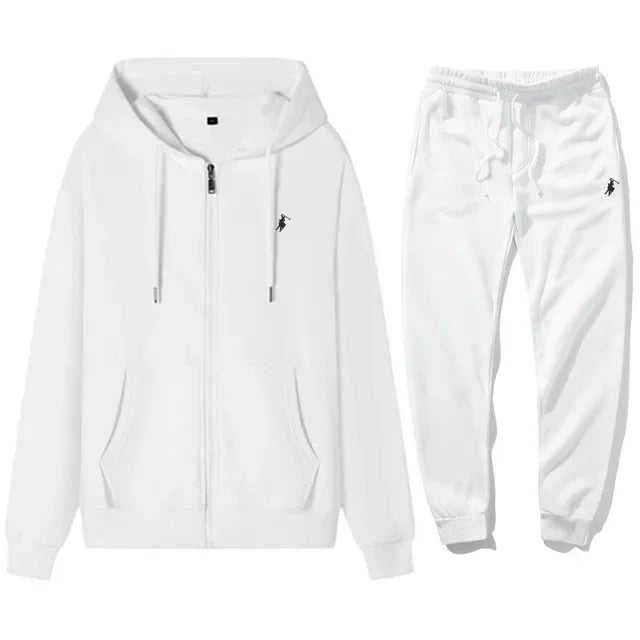 New Men's Autumn and Winter Classic Hoodie and Sweatpants, Suitable for Leisure Fitness, Warm Sports Set - View 9 | SAMAG