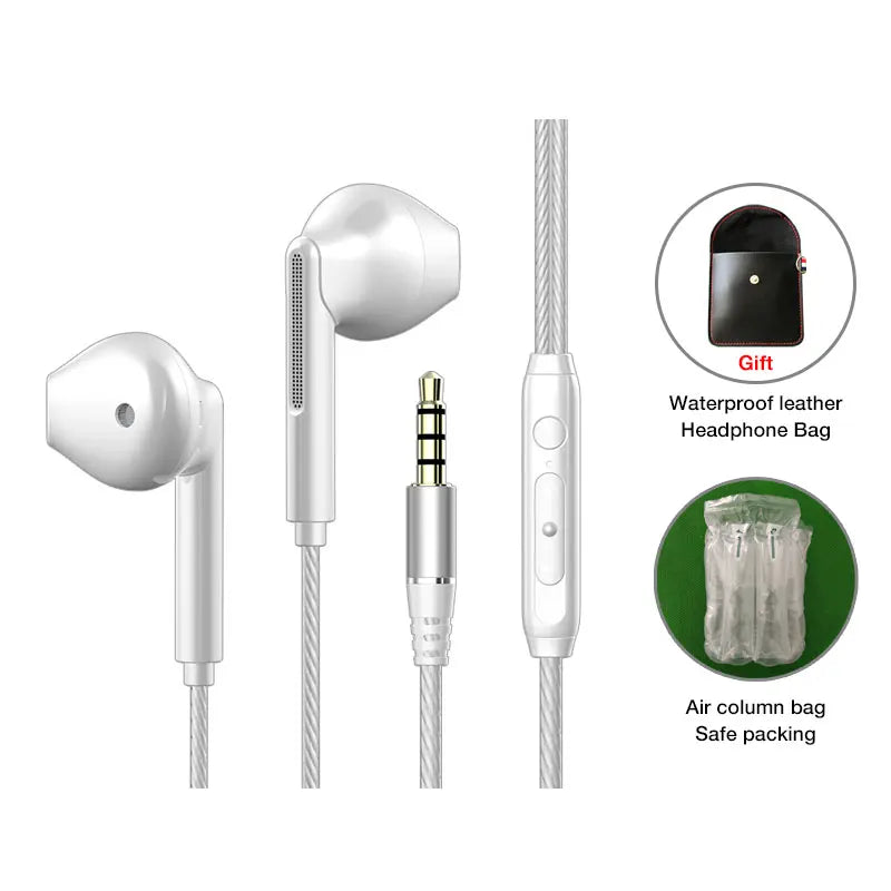 EARDECO Headphone Headset with Mic Wired Headphones Heavy Bass In Ear Stereo Wired Earphone Earbuds Wire Game Phone Earphones