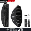 AMBITFUL 30x120cm 55cm 65cm 90cm One Touch Open Octagon/Rectangle Softbox Bowens Mount for Outdoor Studio Photography Side Wing