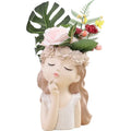 European Art Ornaments Planter Home Decor Humanoid Vase Potted Characters Succulent Flowerpot Portrait Girl Flower Pot