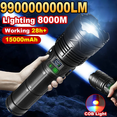 99000000LM 1500W Ultra Powerful Flashlights Rechargeable | SAMAG