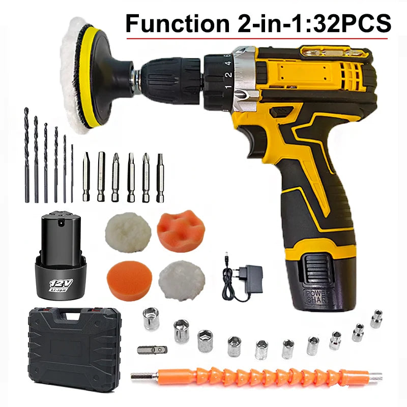 Lithium Electric Drill 26Pcs /31Pcs Screwdriver Hand Tool Set Multifunctional - View 11 | SAMAG