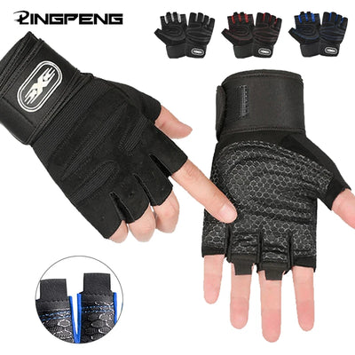 Workout Gloves for Men Women Half Finger with Wrist Wrap | SAMAG