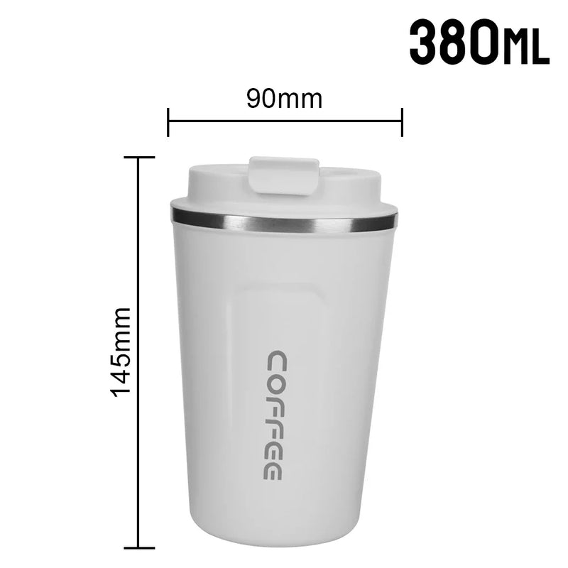 Thermo Cafe Coffee Mug 380/510ML Car Thermos Mug Leak_Proof Travel Thermo Cup for Tea Water Coffee Double Stainless Steel