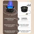 21000W 7-Core Camping Stove High-Power Strong Fire Portable Tourist Gas Burner Windproof Electronic Ignition Camping Equipment