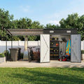 7x6 FT Outdoor Storage Shed & Hardtop Canopy Gazebo | SAMAG