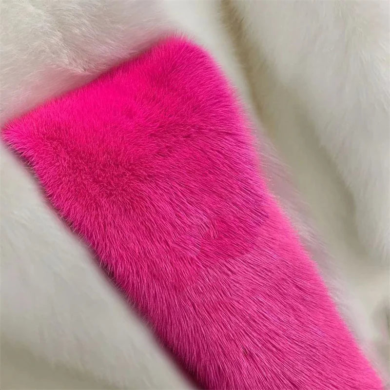 Mule Slippers Mink Fur Slides Comwarm Fashion Women Clogs Cork Insole Fur Slippers with Arch Support Outdoor Slides Home Shoes
