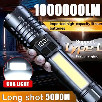 Super Bright COB LED Flashlight TYPE - C Rechargeable | SAMAG