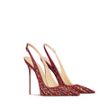 Thin Heel Pointed 2025 New High Heels Women's Red Fabric Versatile